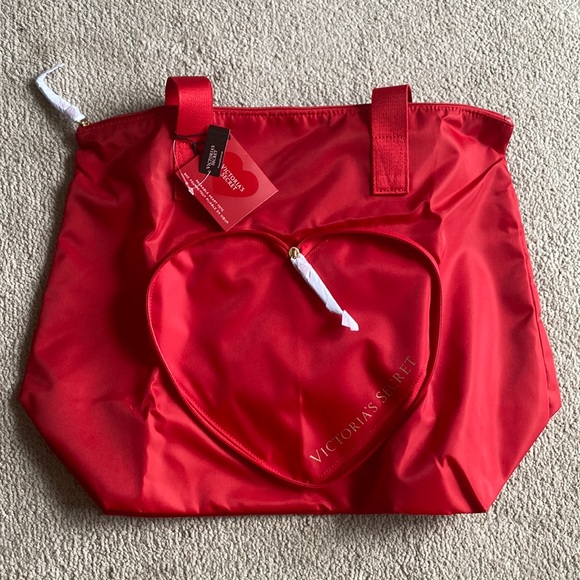 Brand New Red Heart Foldable Tote Bag - Picture 2 of 5